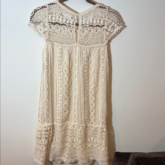 Maeve Crochet Tunic Dress - Sand - XSP - Cotton - Picture 9 of 12